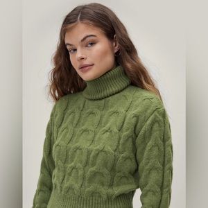 NASTY GAL - RECYCLED CONTENT CABLE TURTLE NECK JUMPER